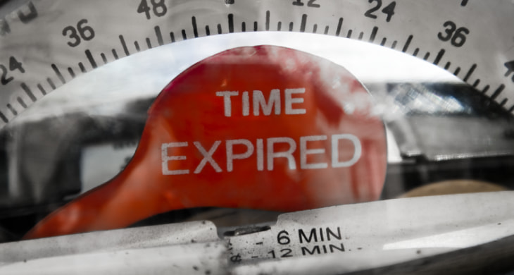 Time expired on parking meter