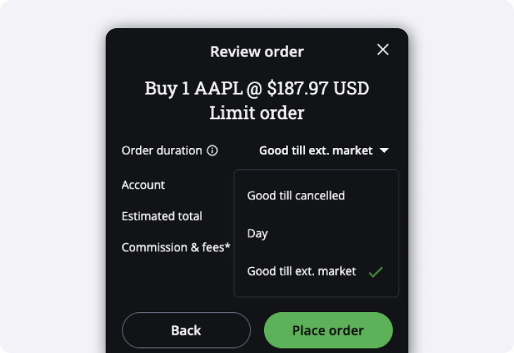 Extended trading hours on QT