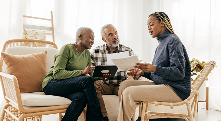 Family planning estate with documents