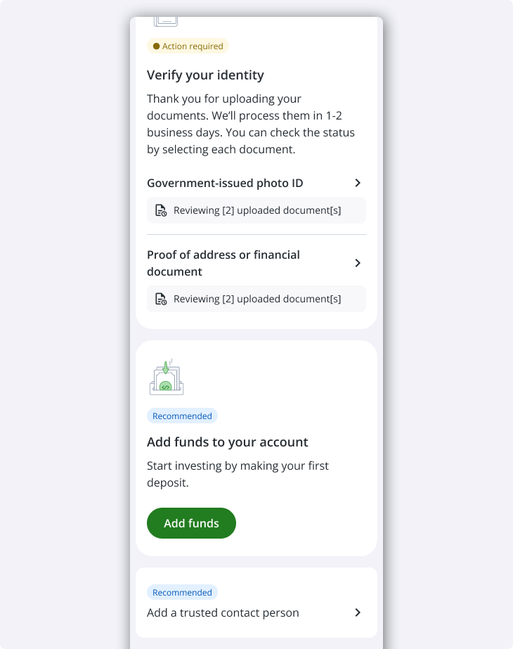 Confirmation and next steps