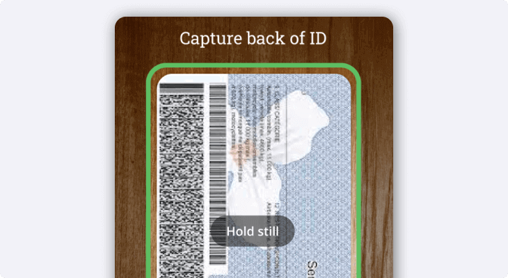 Capture back of ID