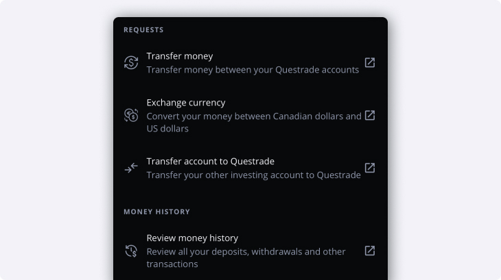 Move money bottom transfer exchange