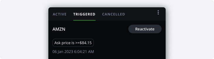 Triggered Custom alert