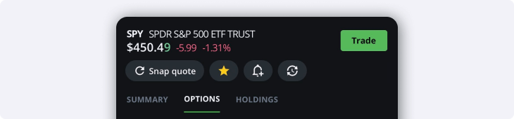 options tab quote streaming