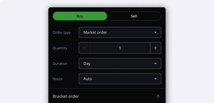 Options trading buy sell order type