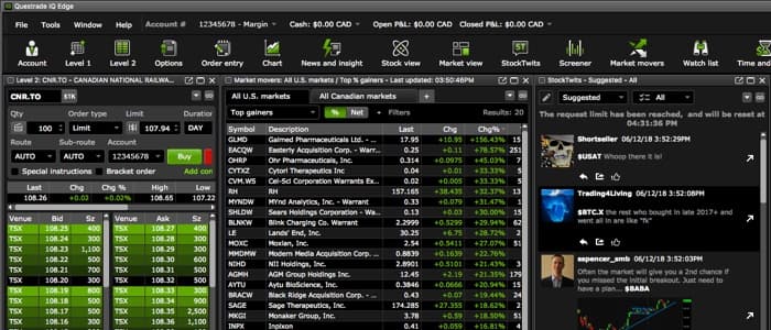 Questrade Edge screenshot