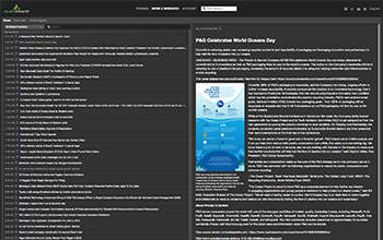 Built-in research screen